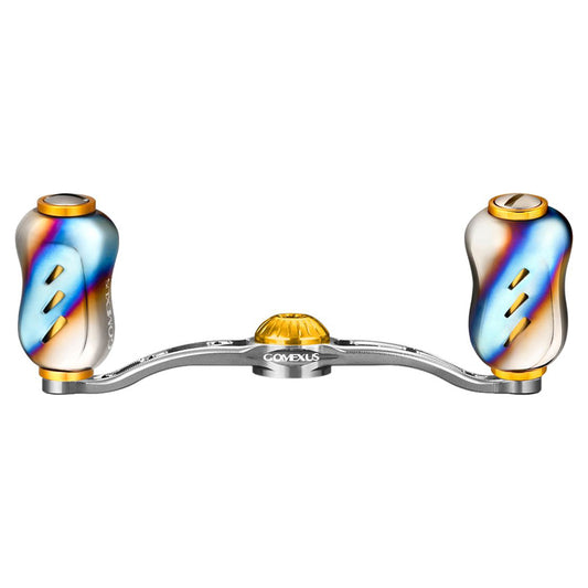  Gomexus 100mm Aluminium Handle With 22mm Titanium Knob 8x5mm - Silver & Gold