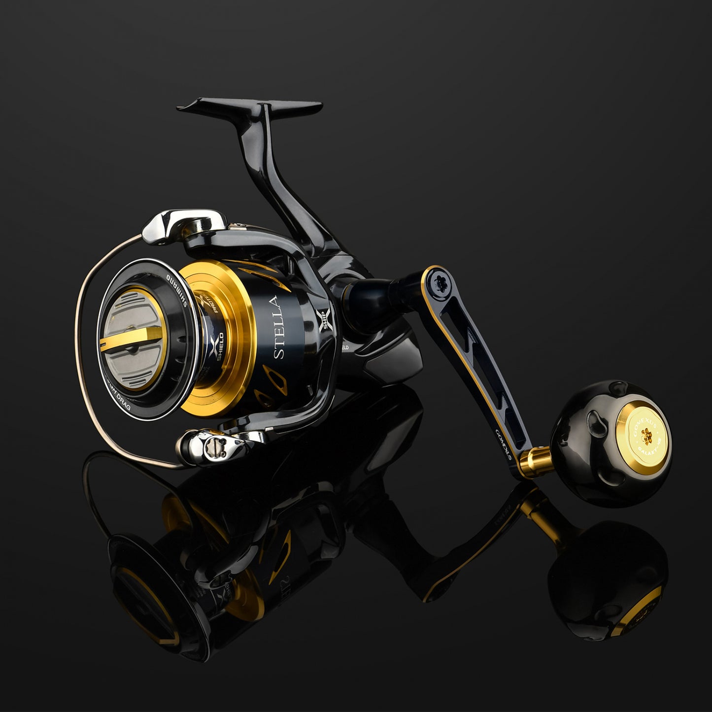  Gomexus 70mm Aluminium Power Handle With 45mm Knob - Black Gold