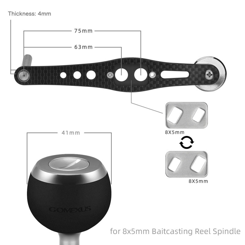  Gomexus Carbon Fibre Handle EVA Knob